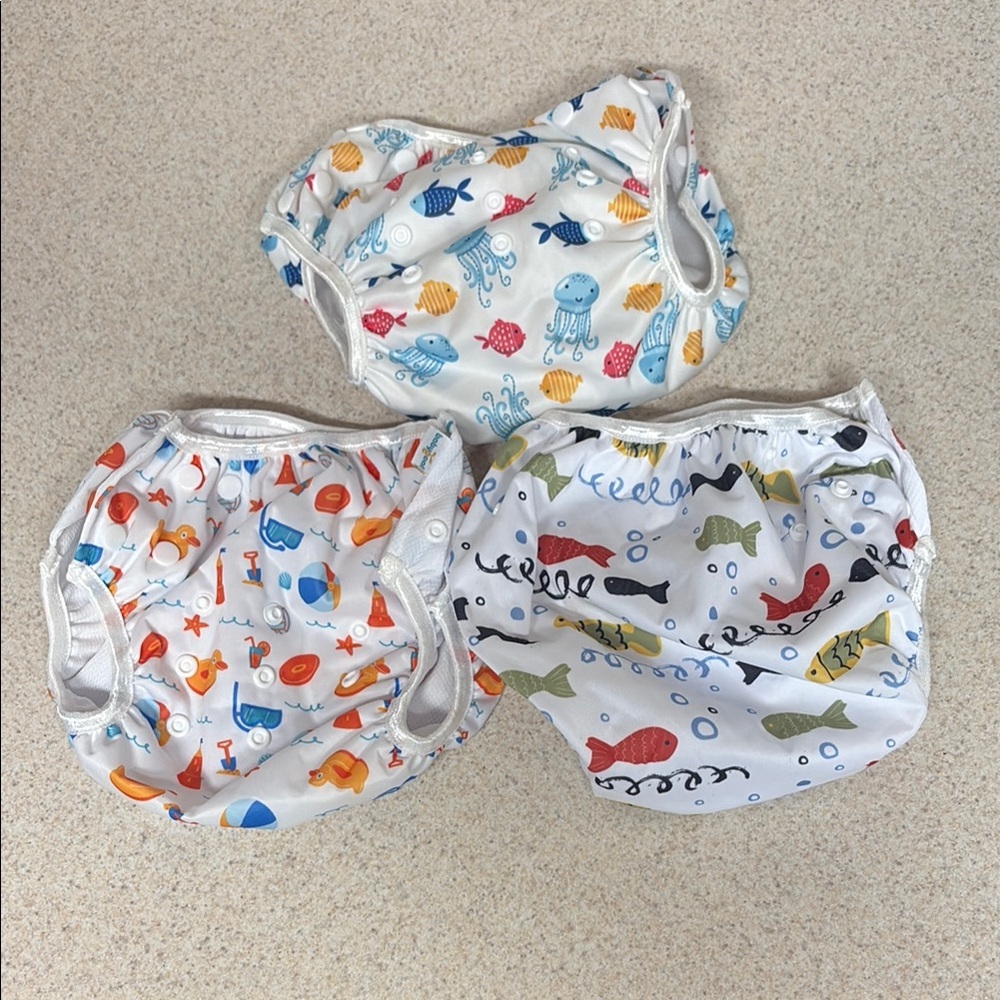 Colorful Ocean-Themed Kids Diaper Covers